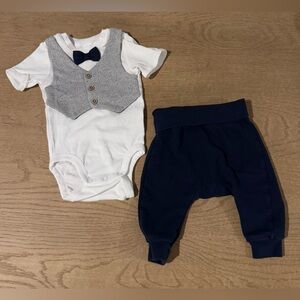 H&M dressed up Onesie & pants set